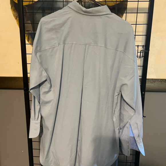Maeve Light Blue Button Down Shirt NWOT oversized fit - Picture 8 of 11